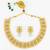 gold plated mint green necklace set