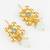 gold plated mint green necklace set