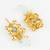 gold plated mint green necklace set