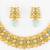 gold plated mint green necklace set