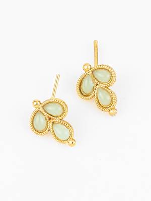 gold plated mint beads necklace set 3