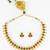 gold plated green red necklace set