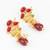 gold plated maroon stone necklace set