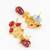 gold plated maroon stone necklace set