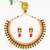gold plated dual tone necklace set