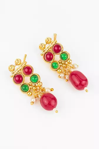 gold plated dual tone necklace set
