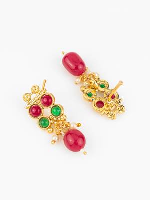 gold plated dual tone necklace set 4