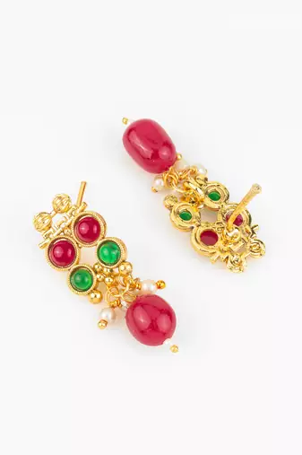 gold plated dual tone necklace set