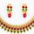 gold plated dual tone necklace set