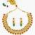 gold plated temple necklace set