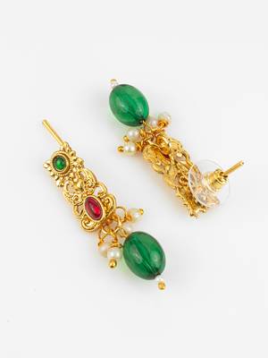 gold plated temple necklace set 4
