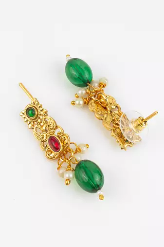 gold plated temple necklace set