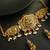 gold plated laxmi pearl necklace set