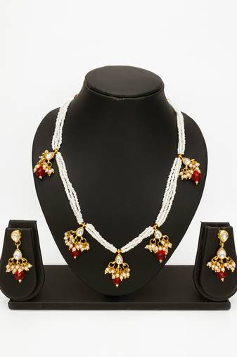 gold plated multistrand necklace set
