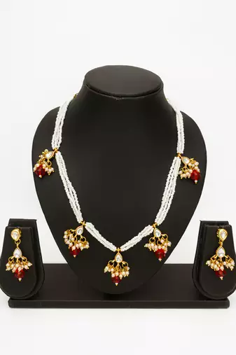 gold plated multistrand necklace set