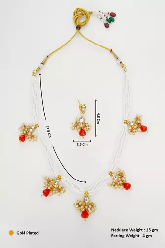 gold plated multistrand necklace set