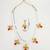gold plated multistrand necklace set