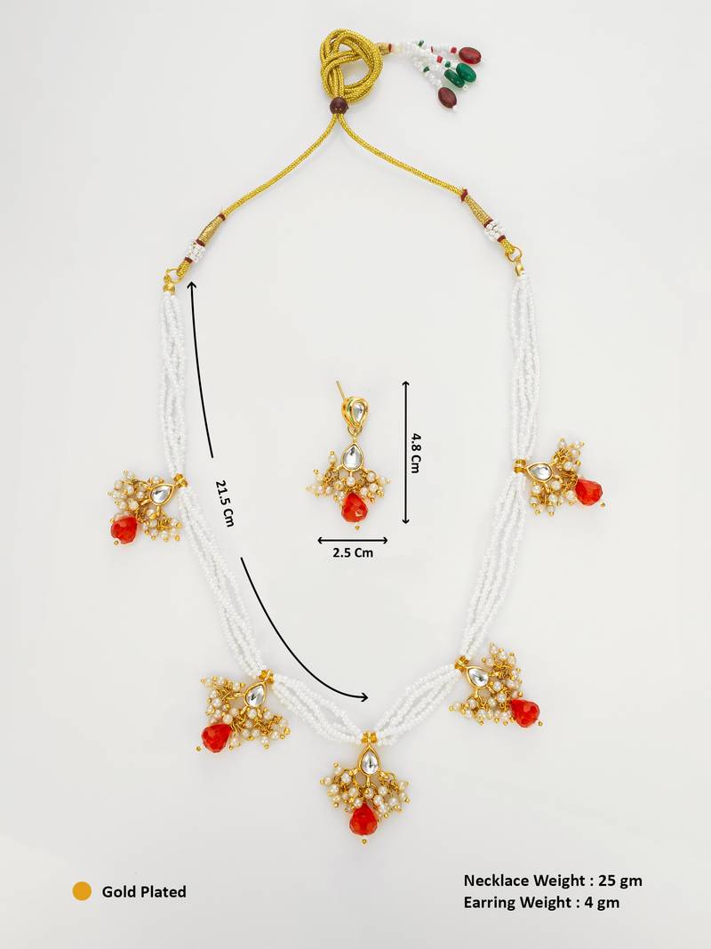 gold plated multistrand necklace set