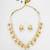 gold plated white kundan bridal set