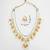 gold plated white kundan bridal set