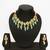 gold plated mint green kundan set