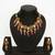 gold plated pink beaded necklace set