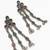 oxidized silver multicolour stone four-layer necklace set with ghungroo drop earrings