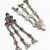 oxidized silver multicolour stone four-layer necklace set with ghungroo drop earrings