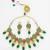 gold plated red white kundan set
