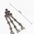 oxidized silver multicolour stone four-layer necklace set with ghungroo drop earrings
