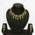 gold plated red white kundan set
