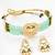 kundan meenakari choker necklace set with mint green beads, white enamel lotus earrings