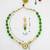 gold plated green beaded necklace set