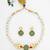 gold plated white pearl necklace set