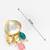 kundan choker necklace set with pink and teal bead strands, meenakari stud earrings