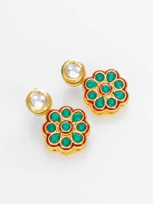 gold plated white pearl necklace set 2