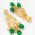 kundan bridal necklace set with pearl and crystal beads with chandbali earrings and drops