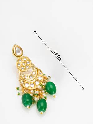 kundan bridal necklace set with pearl and crystal beads with chandbali earrings and drops 4