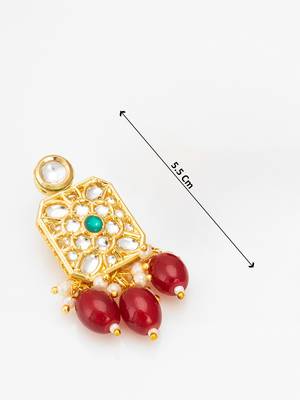 kundan choker-style necklace set with crystal beads earrings and pearl accents 5