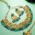 antique gold elephant motif choker necklace set with beads, earrings and maang tikka