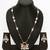 silver plated red white necklace set