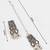 oxidized silver teardrop mirror choker necklace set with ghungroo earrings and maang tikka