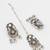 oxidized silver multi-mirror geometric choker necklace set with ghungroo earrings and maang tikka