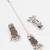 oxidized silver floral shield choker necklace set with ghungroo earrings and maang tikka