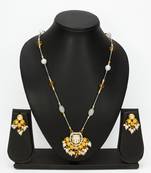 gold silver pearl necklace set