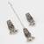 oxidized silver fan motif collar choker necklace set with ghungroo earrings and maang tikka