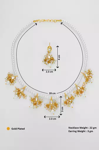 gold plated kundan choker set