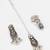 oxidized silver leaf motif choker necklace set with ghungroo drops, earrings and maang tikka