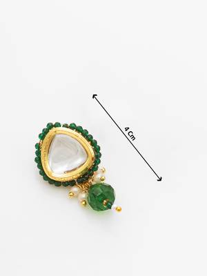 gold plated green beaded necklace set 5