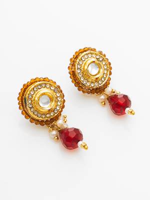 gold plated amber beaded necklace set 3